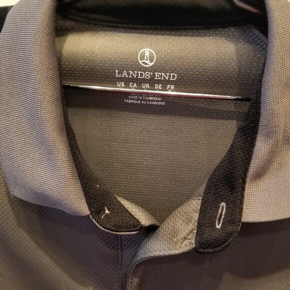 Lands' End Mens Polo Shirt Casual Golf Shirt Short Sleeve Size L - Picture 2 of 3